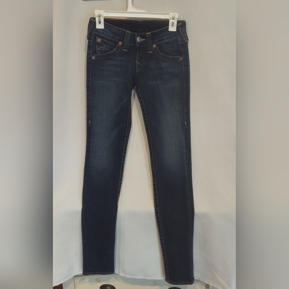 True Religion Womens Low-Rise Dark-Wash Julie Skinny Denim Blue Jeans Size 26 - Picture 1 of 14